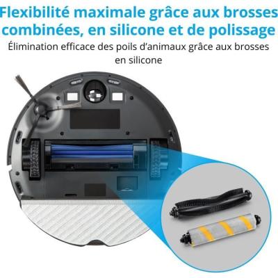 Aspirateur Robot MEDION X50 SW: Navigation Laser, 8000 Pa - Zones NO GO & GO