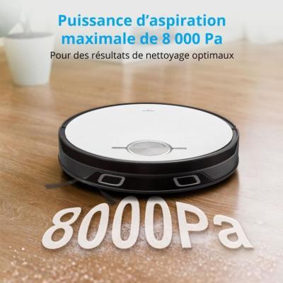 Aspirateur Robot MEDION X50 SW: Navigation Laser, 8000 Pa - Zones NO GO & GO