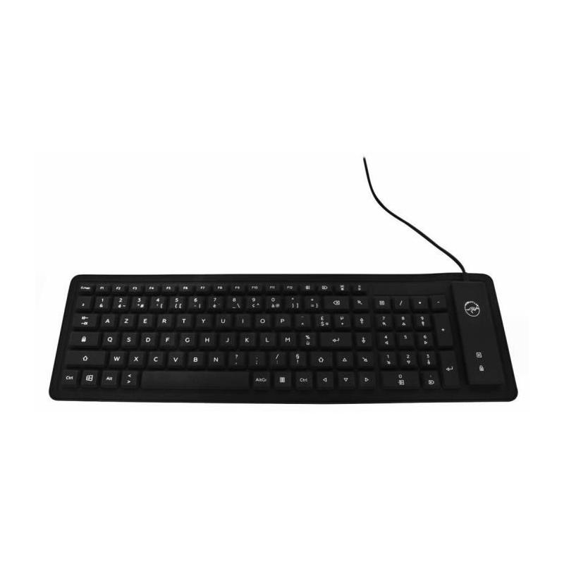 Clavier AZERTY flexible, étanche et enroulable - Mobility Lab