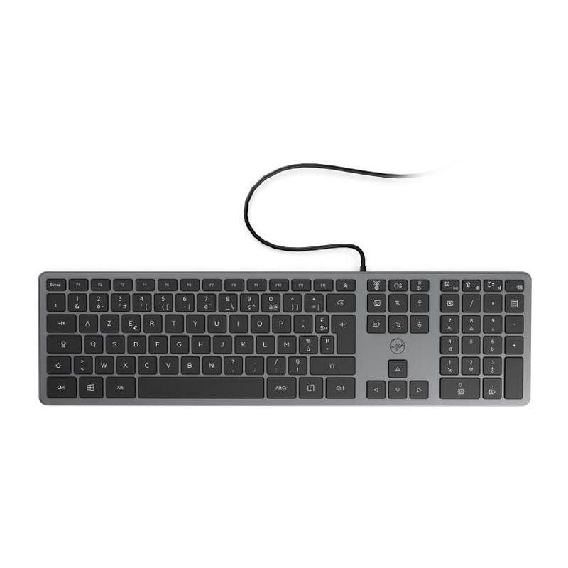 Clavier filaire ultra-fin en métal - MOBILITY LAB - Gris spatial