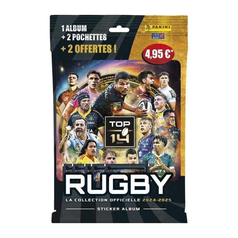 Starter Pack PANINI Rugby Top 14 2024-2025 - Album + 2 pochettes offertes