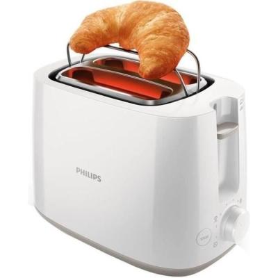 Grille-pain PHILIPS HD2581/00 - Réchauffe viennoiseries - Blanc