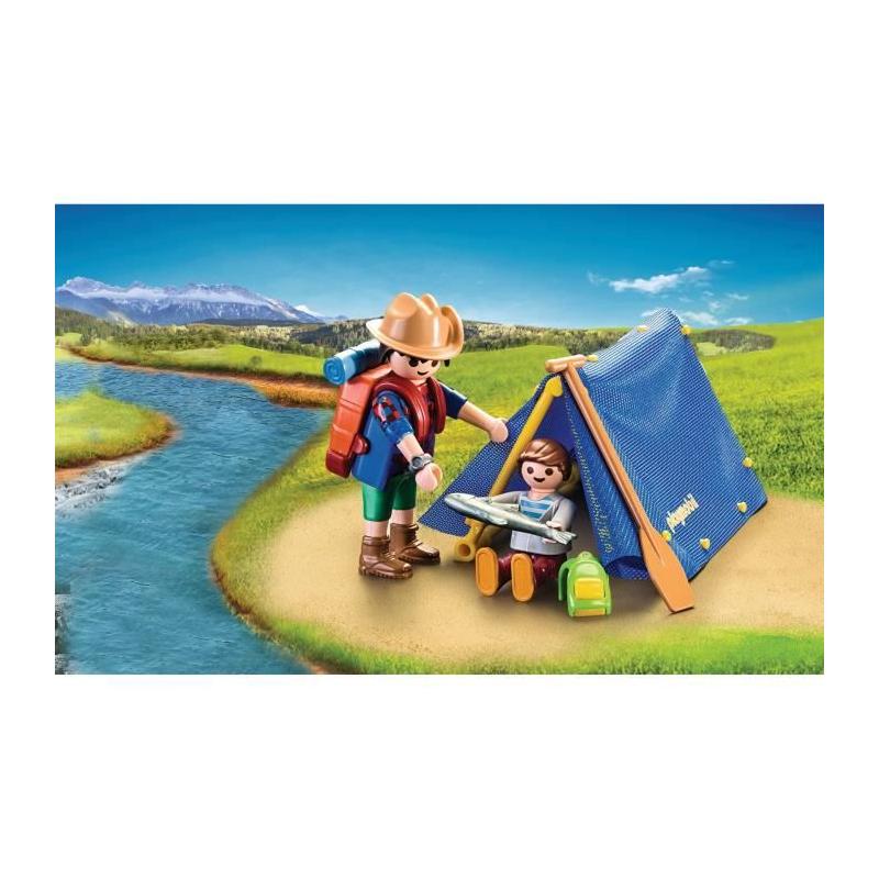 Valisette Campeurs PLAYMOBIL 9323: Tente, Canoë et Accessoires