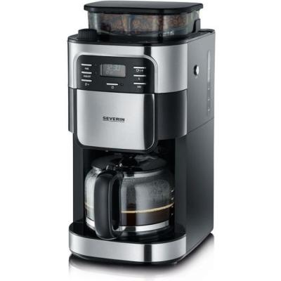 Machine à café expresso avec broyeur intégré SEVERIN 4810 - Noir et inox - 1000W - 1,4 L