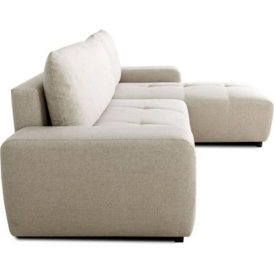 Canapé d'angle convertible réversible SIERRA - Beige - 160 x 82 x 243 cm