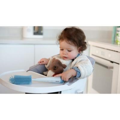Ensemble repas BEABA: Egoutte biberon arbre + Boite doseuses + Goupillon silicone + Bavoir tropic