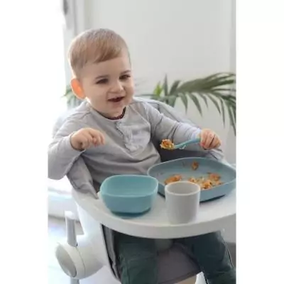 Ensemble Repas Silicone Bébé BEABA, Anti-dérapant, 4 Pièces - Jungle