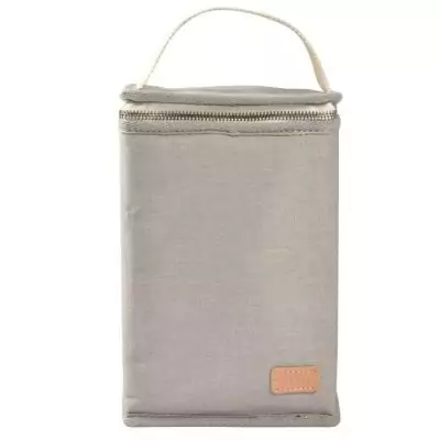 Pochette repas bébé isotherme, gris perle - Idéale pour les repas de bébé