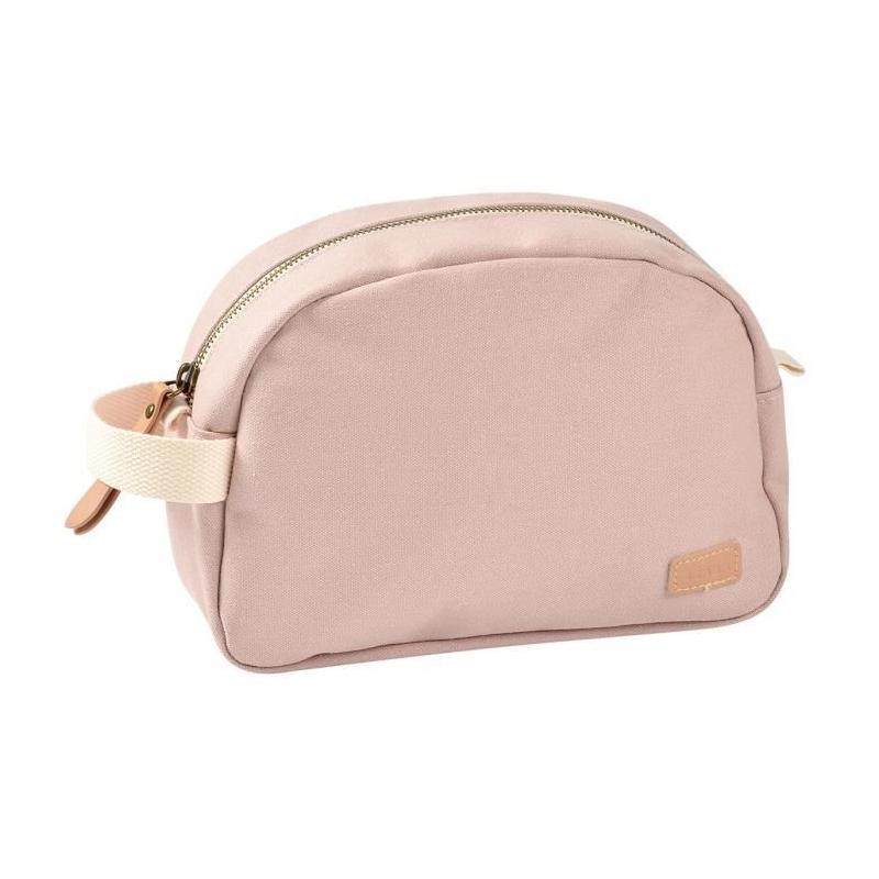 Trousse de toilette bébé canvas rose poudré - Set de soin