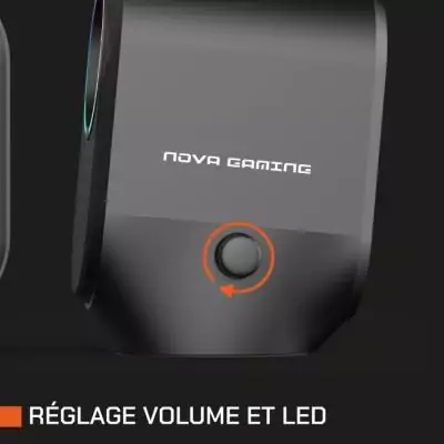 Enceintes bluetooth gaming - NOVA GAMING - Cygnus - LED RGB - Noir Enceintes bluetooth gaming - NOVA GAMING - Cygnus - LED RGB - Noir