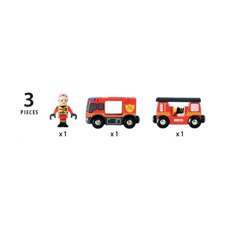 Camion de Pompiers Son et Lumière BRIO - Ravensburger: Lance à incendie