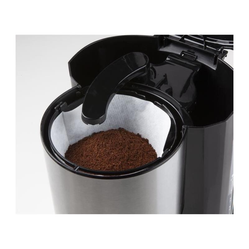 Cafetière filtre DOMO DO709K: 1000W, 1L, 8 tasses, LCD - Inox