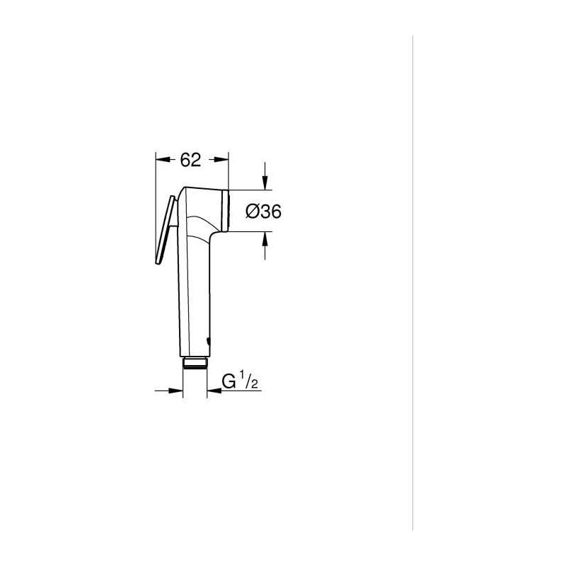Pommeau de douche GROHE Vitalio - Technologie anti-brûlure - 1 jet