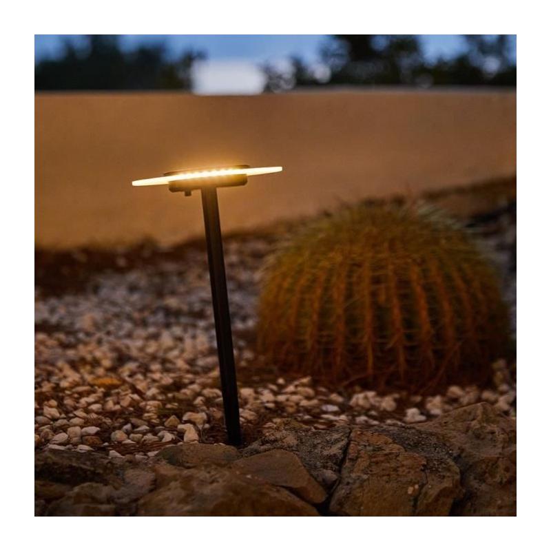 Lot de 2 balises solaires à piquer - LUMISKY - UFO - H35 cm - LED blanc chaud