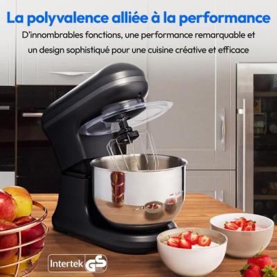 Robot pâtissier MEDION MD18420 1200W 5L Noir - Bol à glace