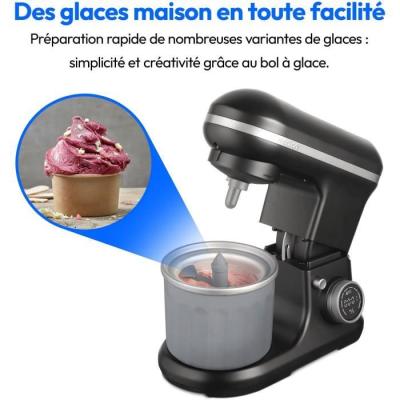 Robot pâtissier MEDION MD18420 1200W 5L Noir - Bol à glace
