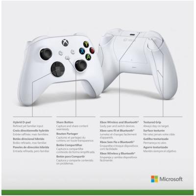 Manette Xbox sans fil Robot White - Dimensions compactes 