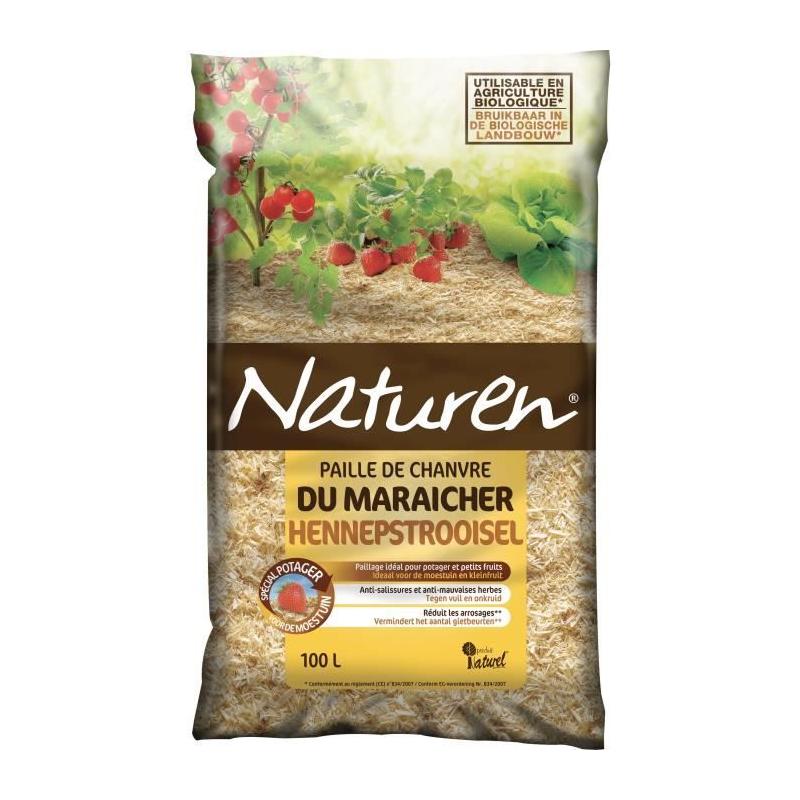 Paille de chanvre UAB 100L pour un potager protégé et un sol enrichi