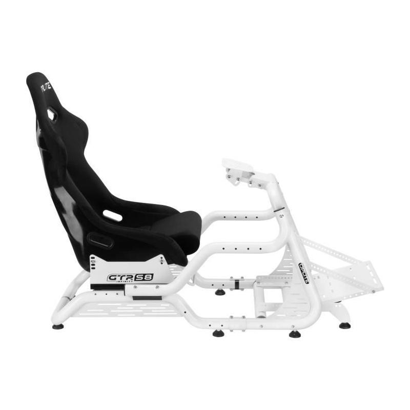 Cockpit de simulation OPLITE GTR S8 Blanc - Simracing performance