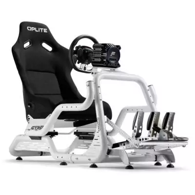 Cockpit de simulation OPLITE GTR S8 Blanc - Simracing performance