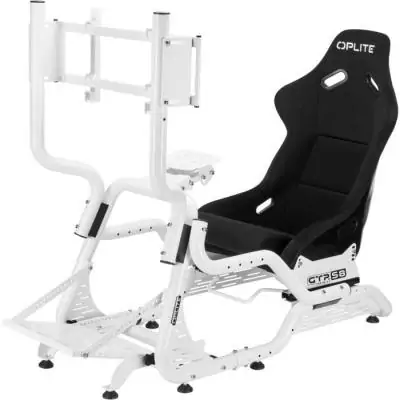 Cockpit de simulation OPLITE GTR S8 Blanc - Simracing performance