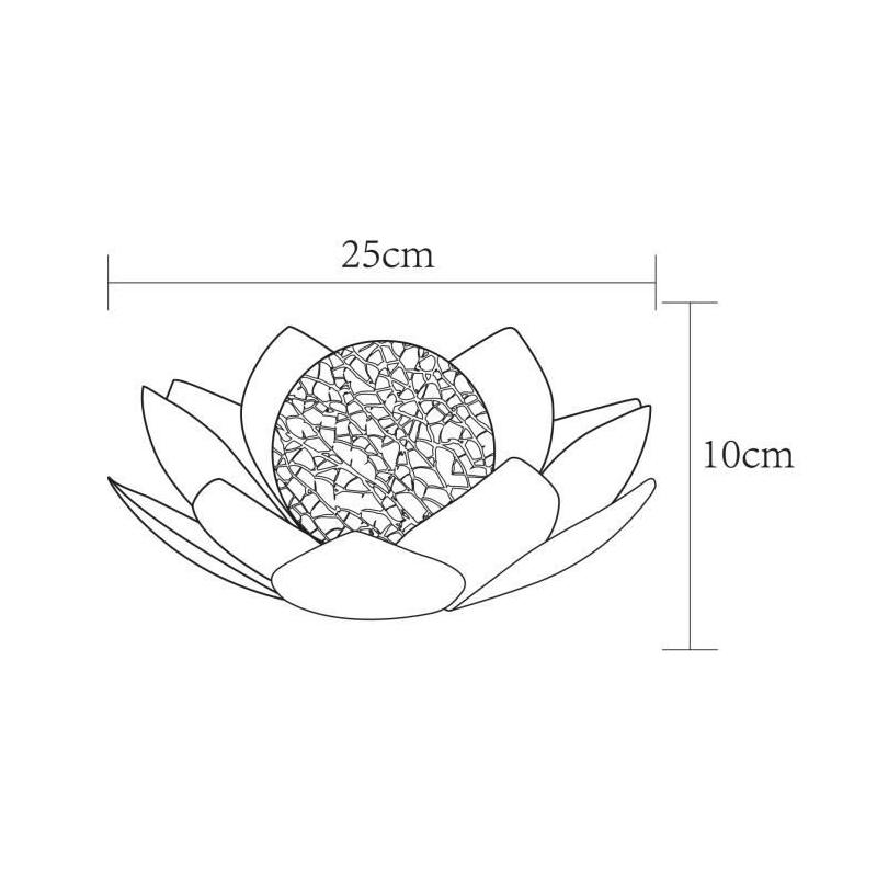 Décoration lumineuse extérieure: Nénuphar solaire GALIX - 25 cm - 7 Lumens
