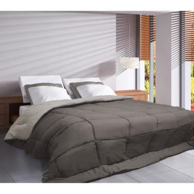 Couette chaude Microfibre 400g/m² Taupe & Lin 240x260cm - Confort d'hiver