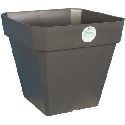 Jardinière carrée Riviera 40x40 cm - Gris pailleté