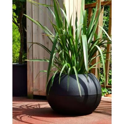 Pot de fleurs Boule noir - D50 - design moderne