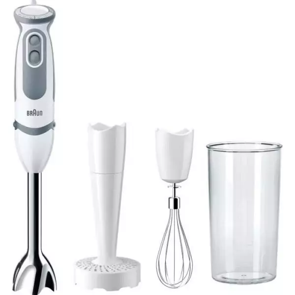 Mixeur - BRAUN - MQ5207WH - 1000 W - 600 ml - Gris / Blanc