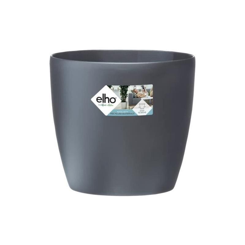Pot de fleurs ELHO Brussels 40cm Noir - Roues - Intérieur recyclé