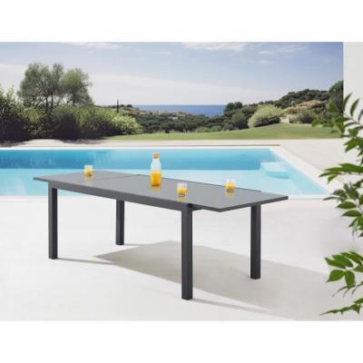 Ensemble repas de jardin extensible 6-8 pers. - Gris