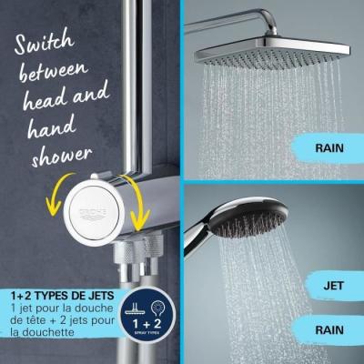 Colonne de douche GROHE Vitalio Comfort 250 - Economie d'eau