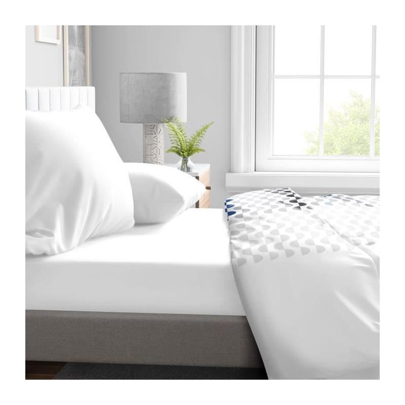 Drap Housse Microfibre Blanc - 90 x 190 cm - HP71760
