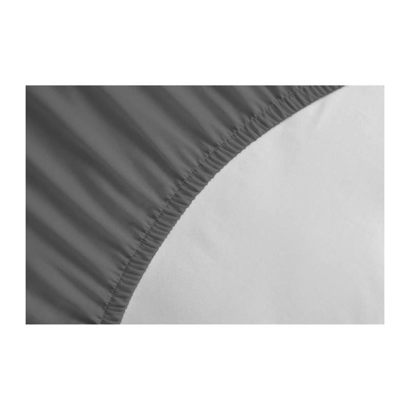 Drap housse Microfibre Gris Anthracite - 140x190 cm - HP71766