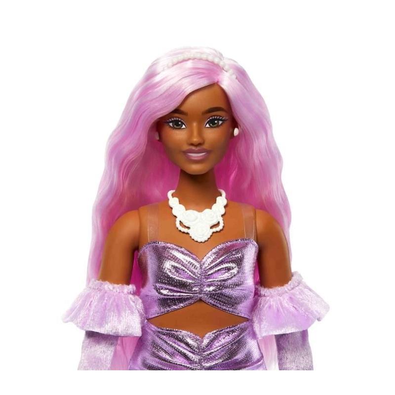 Poupée Barbie Deluxe Style en Robe Rose Brillante - Longueur 34cm - Largeur 21cm - Hauteur 9cm