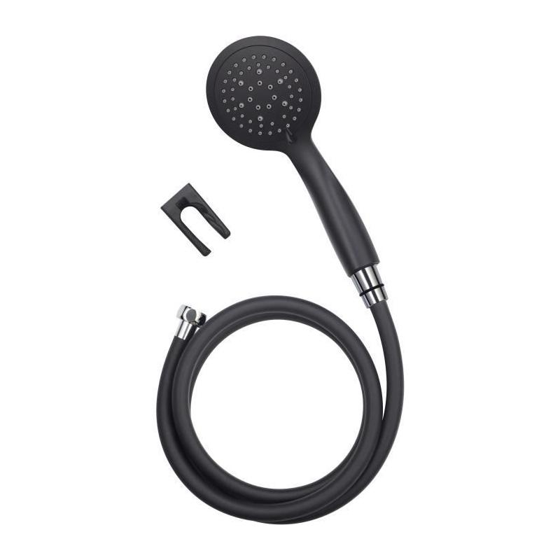 Flexible de douche Rousseau Combiflex Hebe Noir 5 jets - ABS - PVC lisse - 1,5m - noir