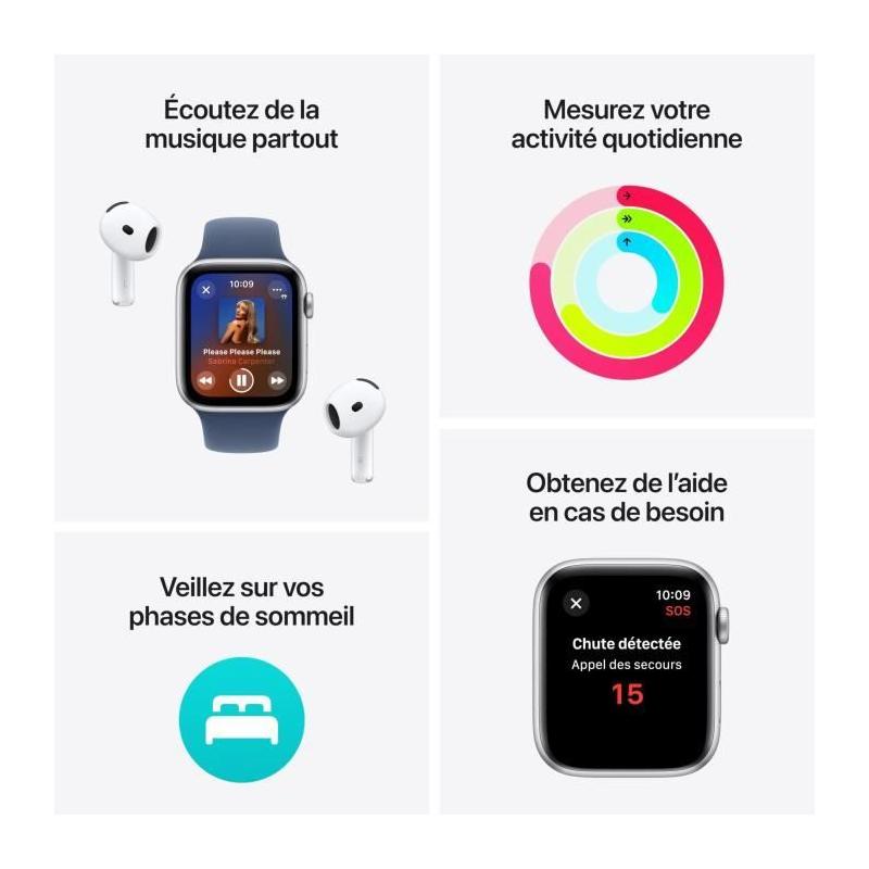 Apple Watch SE GPS + Cellular 40mm Midnight Aluminium - Bracelet Midnight Sport Band