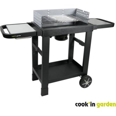 Barbecue au charbon de bois COOK'IN GARDEN EASY 60 - Noir - Compact et Facile à Utiliser