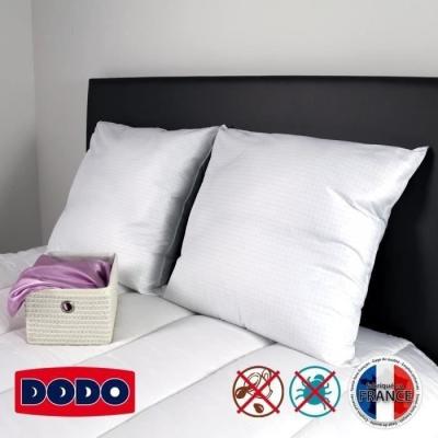 Lot de 2 oreillers Total Protect 65x65 cm blanc - Made in France