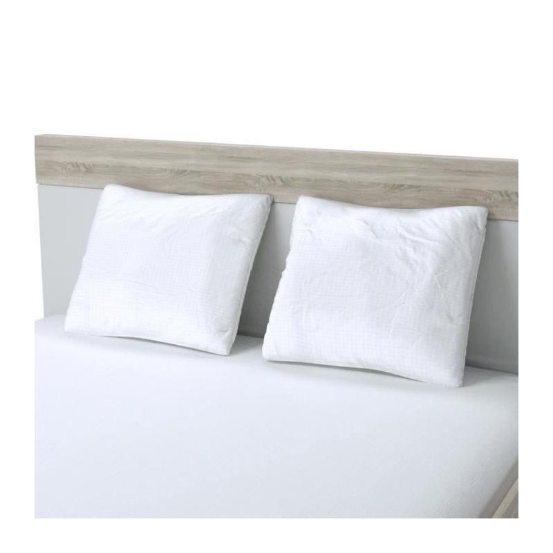 Lot de 2 oreillers Total Protect 65x65 cm blanc - Made in France