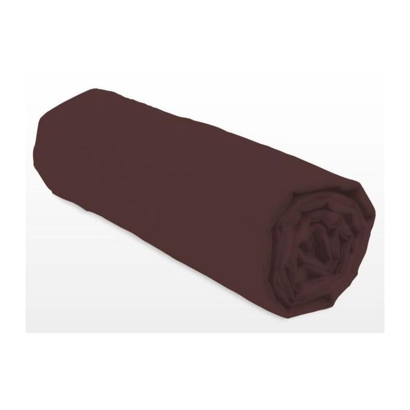 Drap-housse Marron 160x200+35 cm - Plus responsable