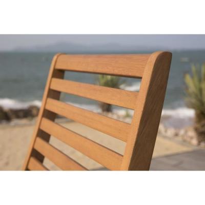Lot de 2 chaises de jardin pliantes en Acacia FSC 57 x 46,5 x 90 cm
