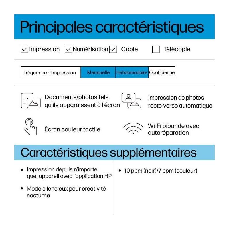 Imprimante tout-en-un HP Envy 6122e Jet d'encre - Couleur - Copie Scan - HP+