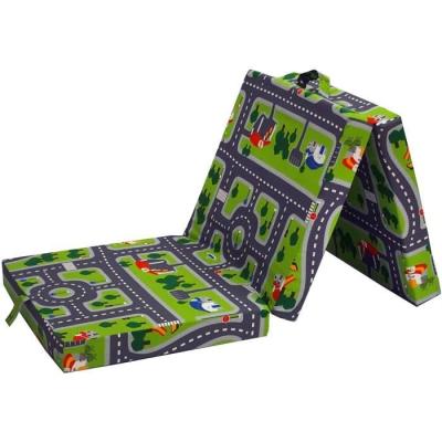 Lit pliant SAMBA vert - Circuit voiture - 190 x 70 cm