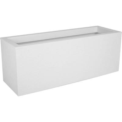 Jardinière EDA PLASTIQUE Balconnière Graphit Up 25L Blanc cérusé