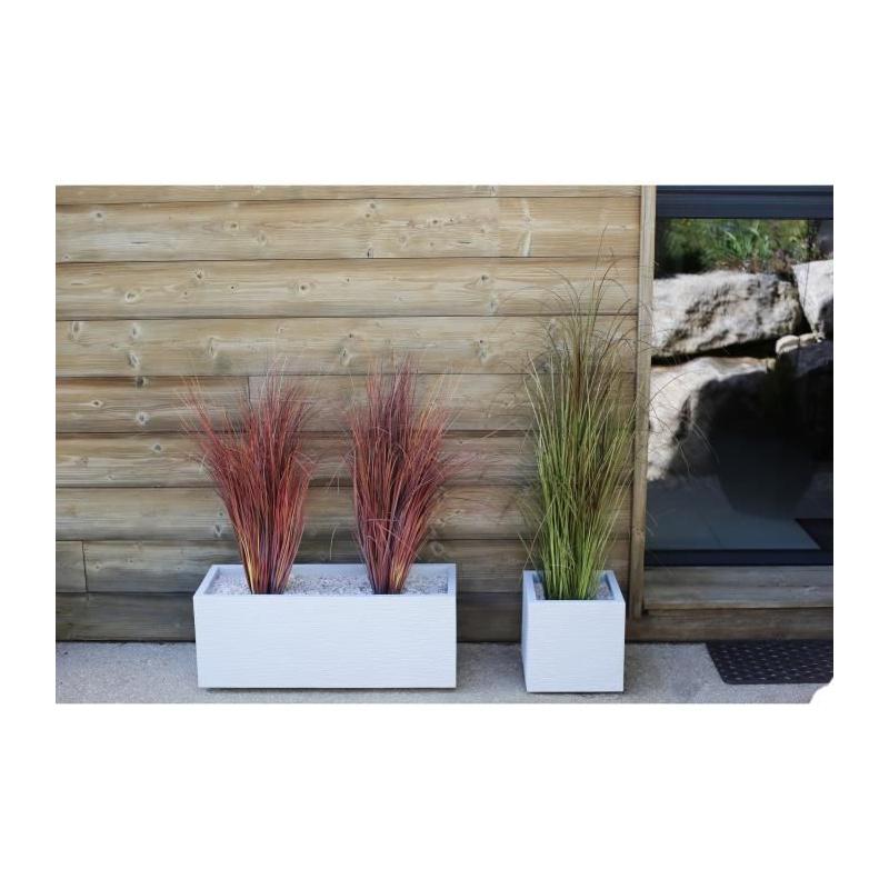 Jardinière Graphit Up Blanc cérusé - 57 L - Fabriqué en France