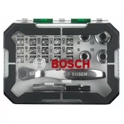 Ensemble de vissage Bosch 26 pièces avec cliquet
