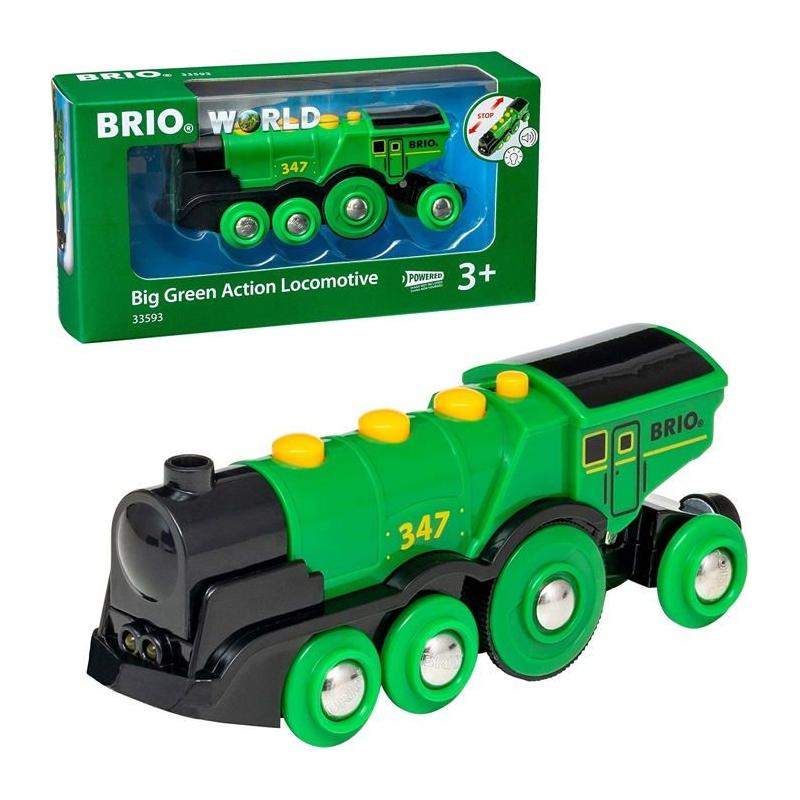 Locomotive Verte Puissante à Piles - BRIO - Circuit de train en bois