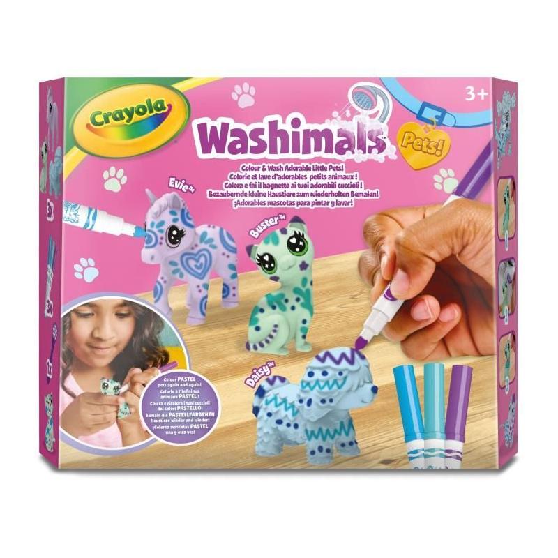 Coffret créatif Washimals Crayola - 3 animaux pastel - 3 ans et plus